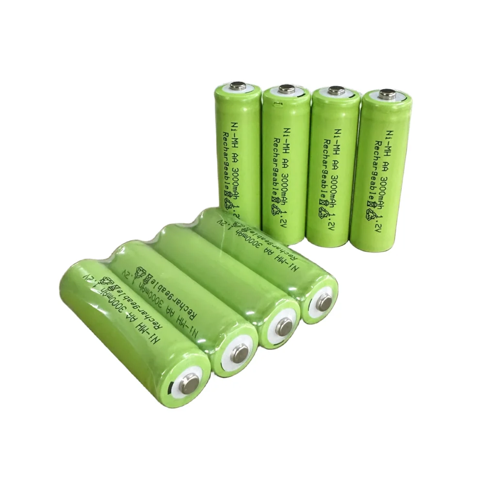 New AA 1.2V 3000mAh Rechargeable Ni-MH Battery for battery replacement of electric shavers, toy cars, remote controls, etc