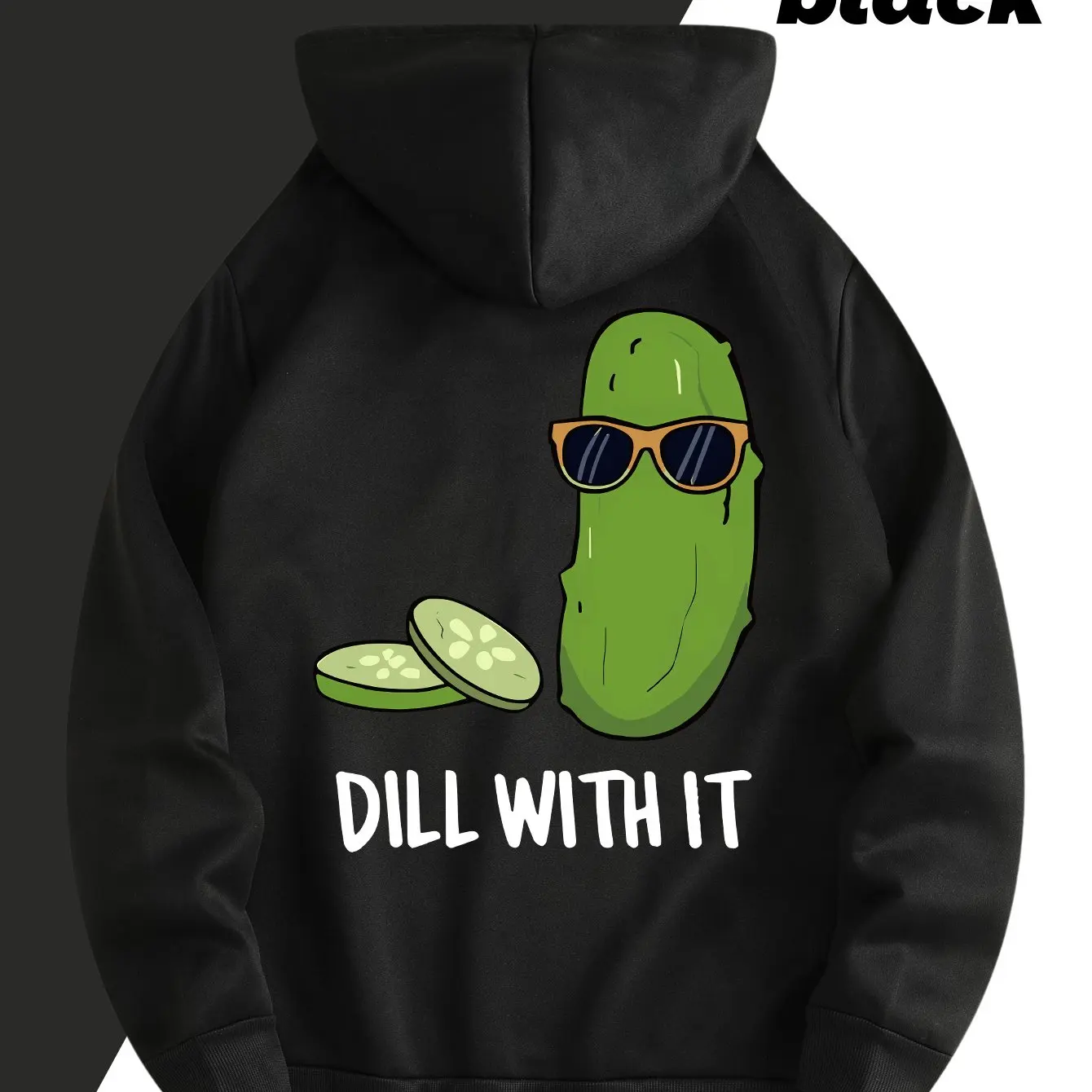 Men's and Women's Fashionable Sports Hoodie with Drawstring Hood Printed with The Words 