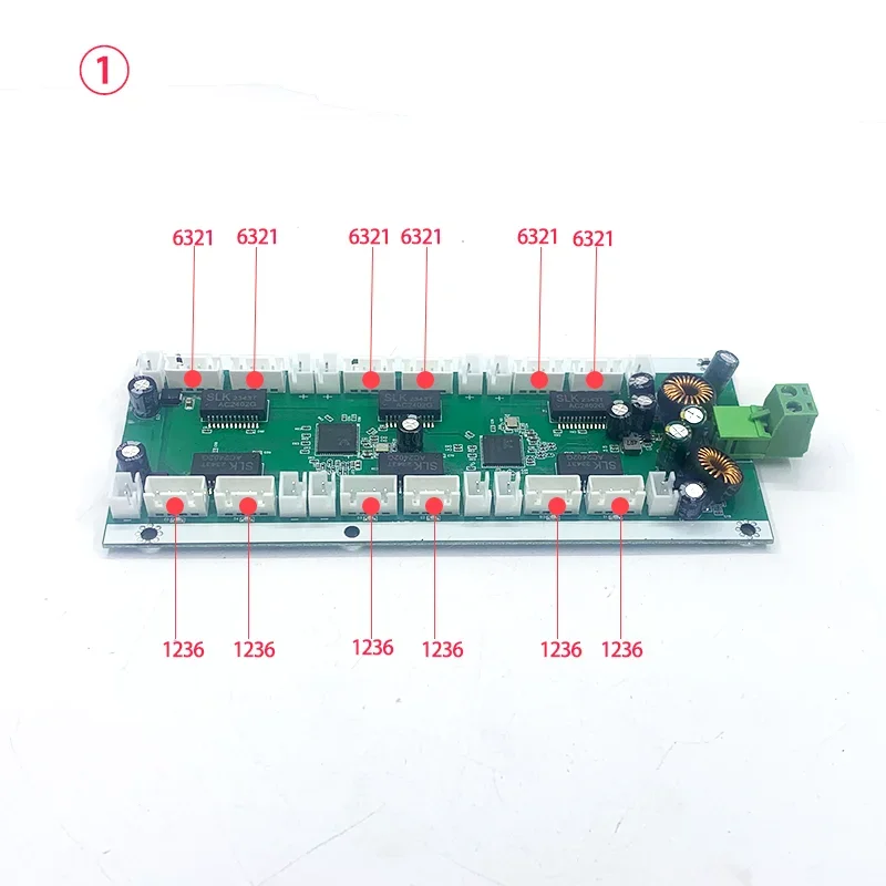 

12 port switch module, total voltage 14V-56V, 12 port DC shunt voltage 12V, switch module shunt