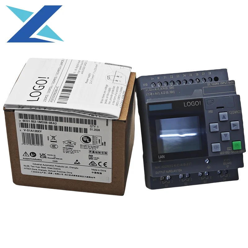 

Brand New Original Warehouse Stock Plc Programming Controller 6ED1052-1MD08-0BA2 LOGO! 8.4 12/24RCE Logic Module
