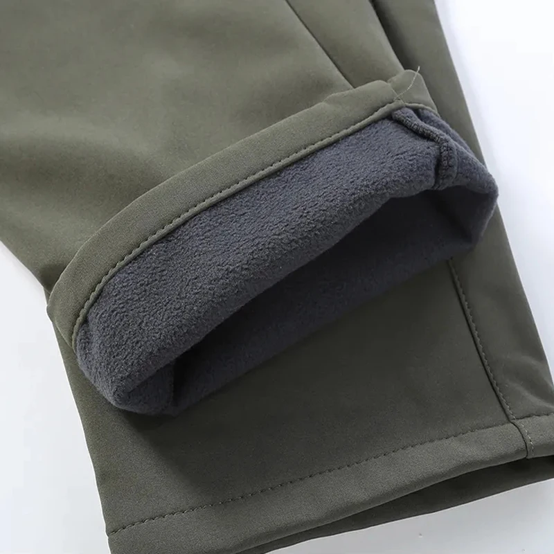 SharkSkin-Pantalones tácticos de concha suave para hombre, pantalón de chándal militar, resistente al agua, con forro polar, para ciclismo al aire libre