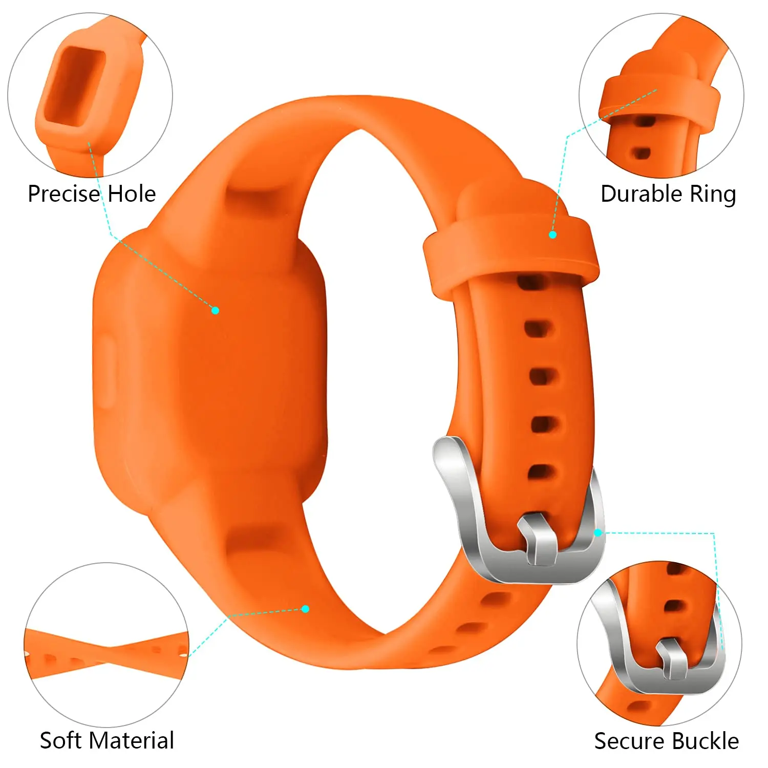 Small Size Compatible with Garmin Vivofit Jr.3 Bands, Soft Sport Silicone Wristbands Compatible with GarminFit Jr.3