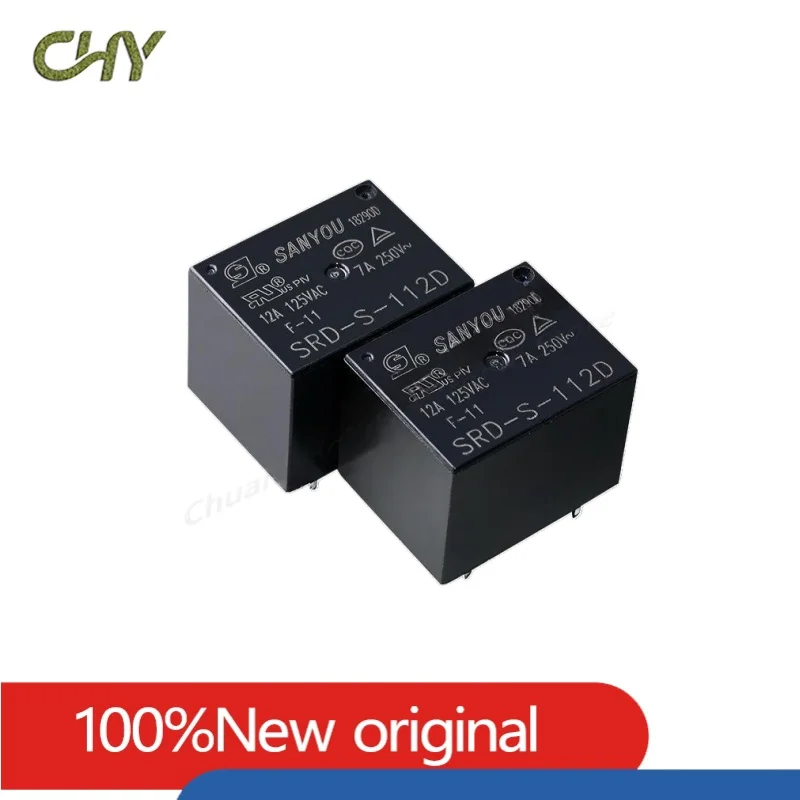 Original New SANYOU SRD-S-105D SRD-S-112D SRD-S-124D 5PIN 10A 5VDC 12VDC 24VDC Power Relay Replaceable (JQC)HF3FF
