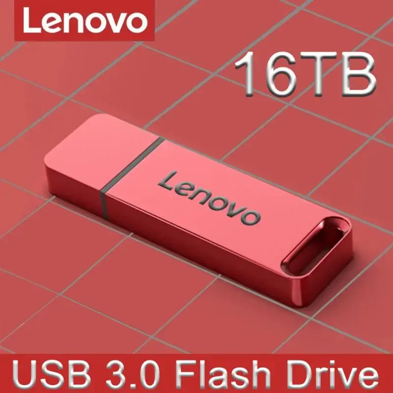 레노버 메탈 U 디스크, 휴대용 펜 드라이브, 고속 USB 3.0, C타입 인터페이스, 방수 USB 플래시 디스크, 16TB, 2TB, 1TB, 512GB