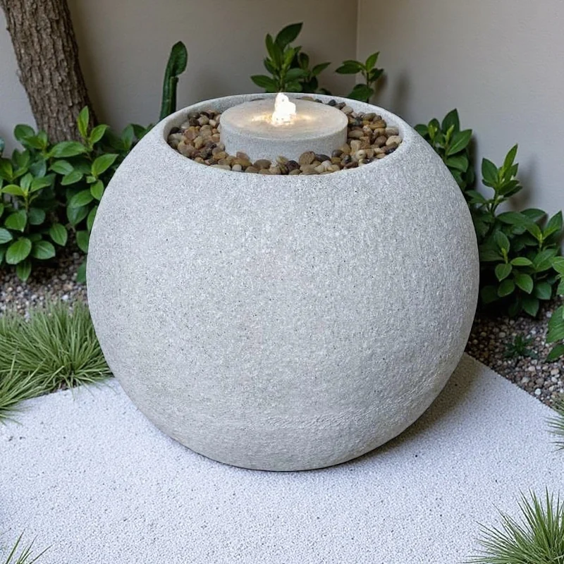 

Artificial Style Outdoor Resin Water Fountain for Garden Modern Design Garden Stone Marble Water Fountain Home Office Desktop
