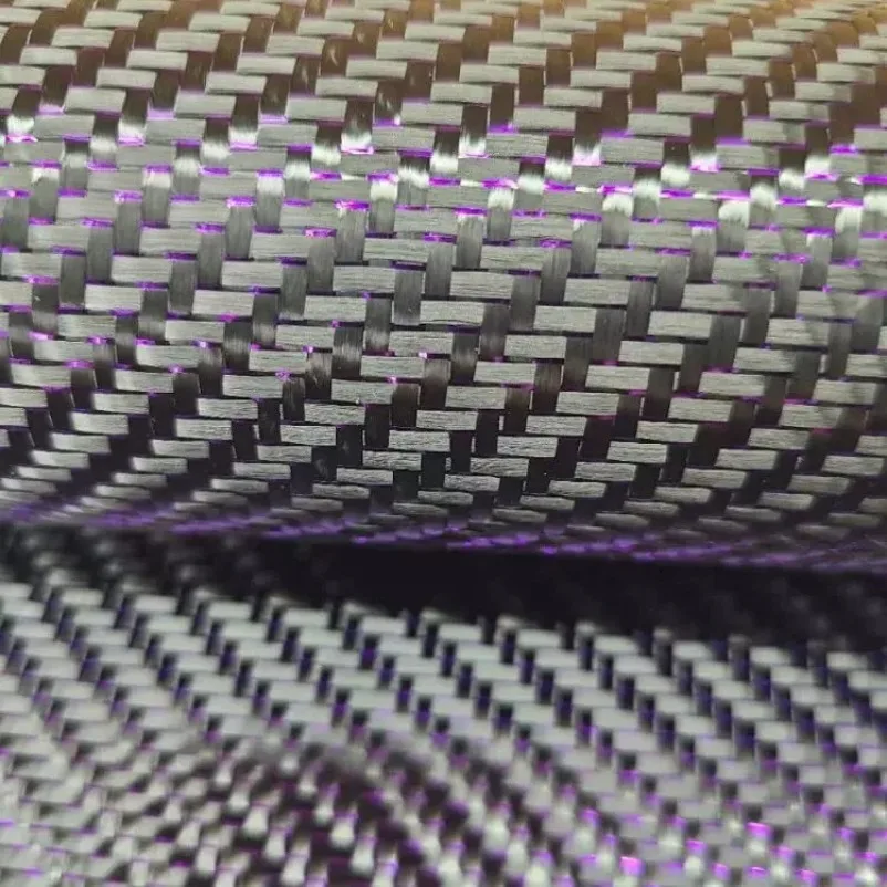 

Purple Silk 3K Twill Carbon Fiber Cloth DIY Cars, Sports Equipment 50x100cm
