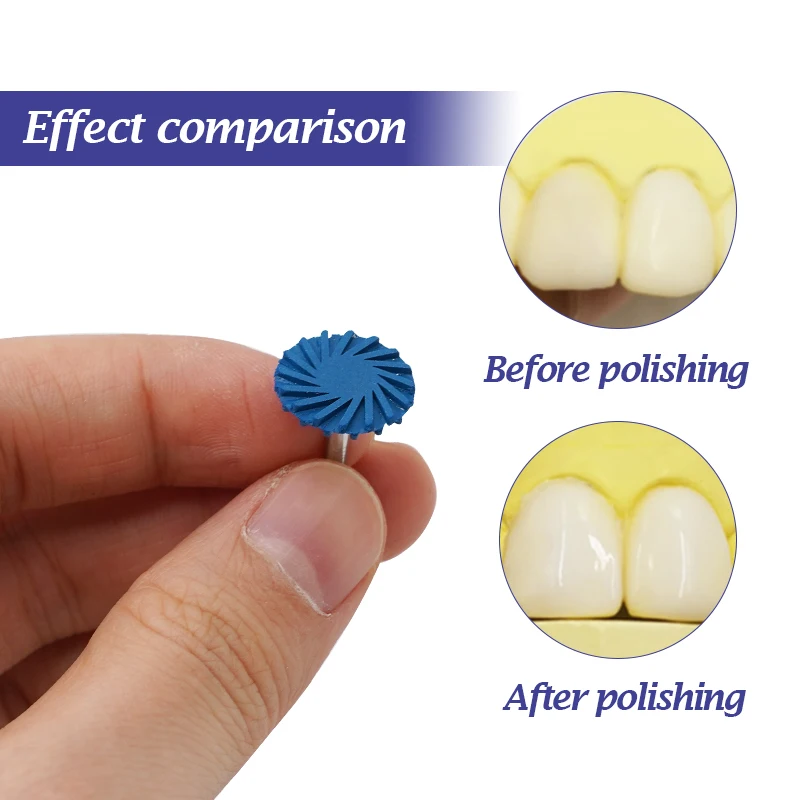 1 szt. Dentystyczny kompozytowy dysk polerski z żywicy silikonowej Samoglazowany polerka spiralna elastyczna szczotka Materiał dentystyczny ﻿