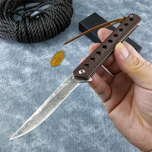 Çok fonksiyonlu cep bıçak, katlanır bıçak şam çelik gülağacı kolu bıçak kamp açık avcılık bıçaklar taktik aracı edc 8 en çok satan, zanaat bıçağı avı-no. 6