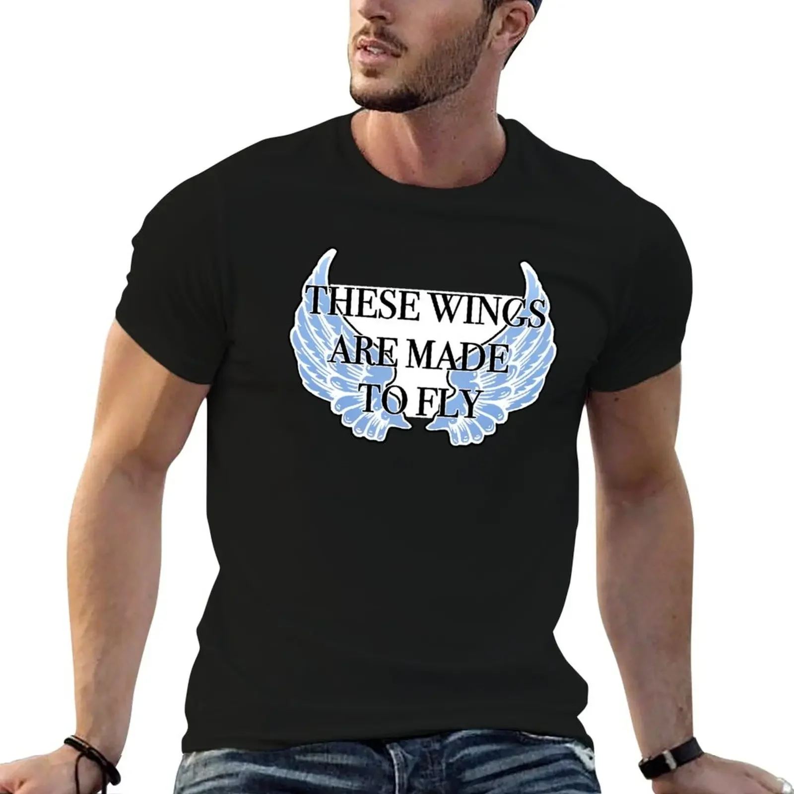 These Wings Are Made To Fly T-Shirt custom shirt vintage clothes anime t shirts blacks outfits for men