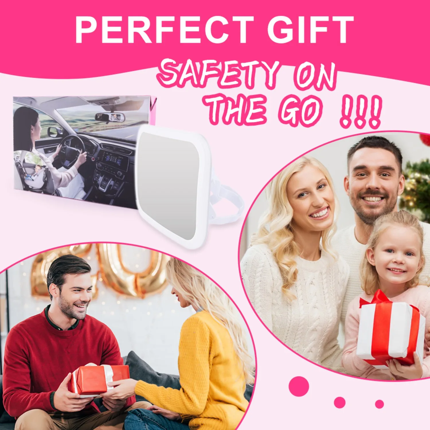 Voice Control Baby Mirror, Shatterproof Acrylic Mirror with 3 Colors & 4 Brightness, Plug-in Night Light for Crib, Hands-Free Nu