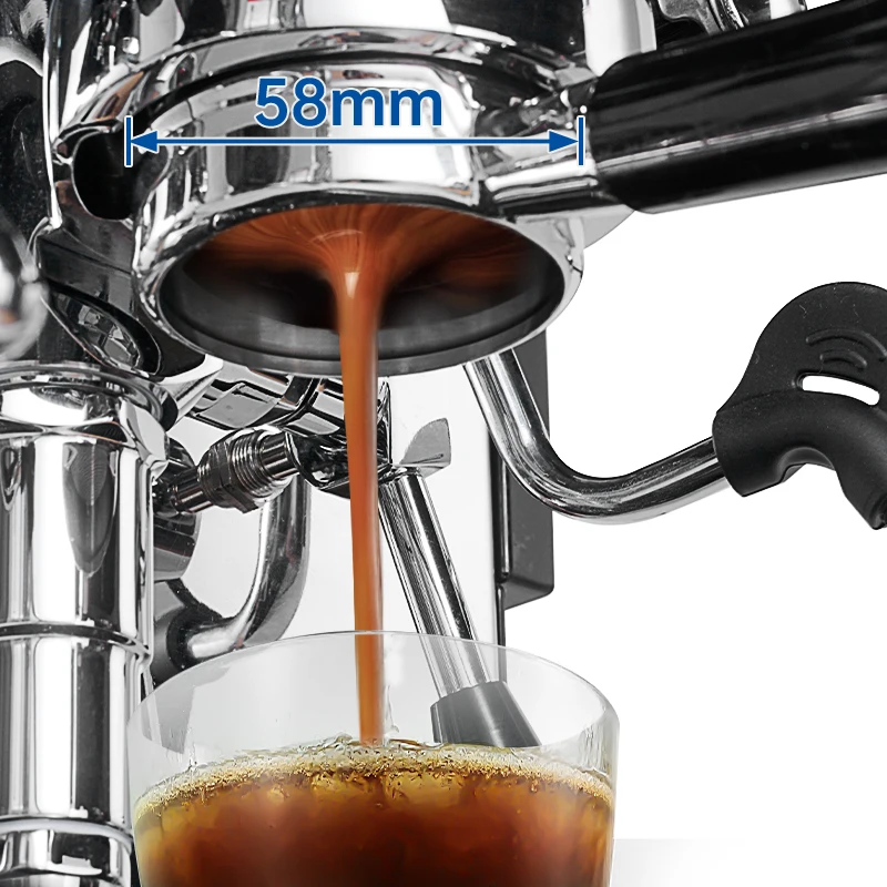 Commercial Household RV Car Espresso Machine EU/US Plug Manual Electric Ambient Light Metallic Texture For Hotels Brew Systems