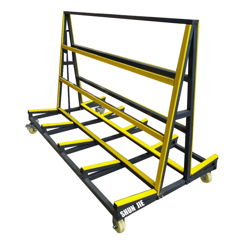 

Customized 1000kg Load A Frame Racks Trolley Stand For Granite Glass Transport Vehicle Heavy Duty Cargo Tranporter