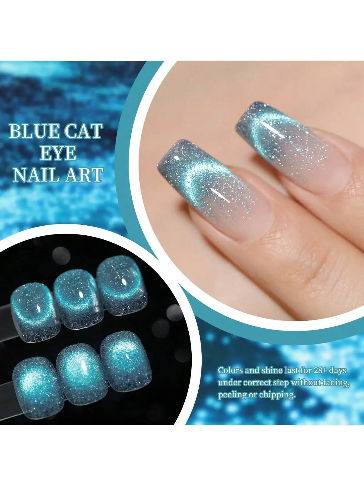 ยาทาเล็บเจลลายตาแมว XEIJAYI 1 ชิ้น ยาทาเล็บกลิตเตอร์เลื่อม ยาทาเล็บแบบถอดออกได้ด้วยแสงยูวี เหมาะสำหรับตกแต่งเล็บ