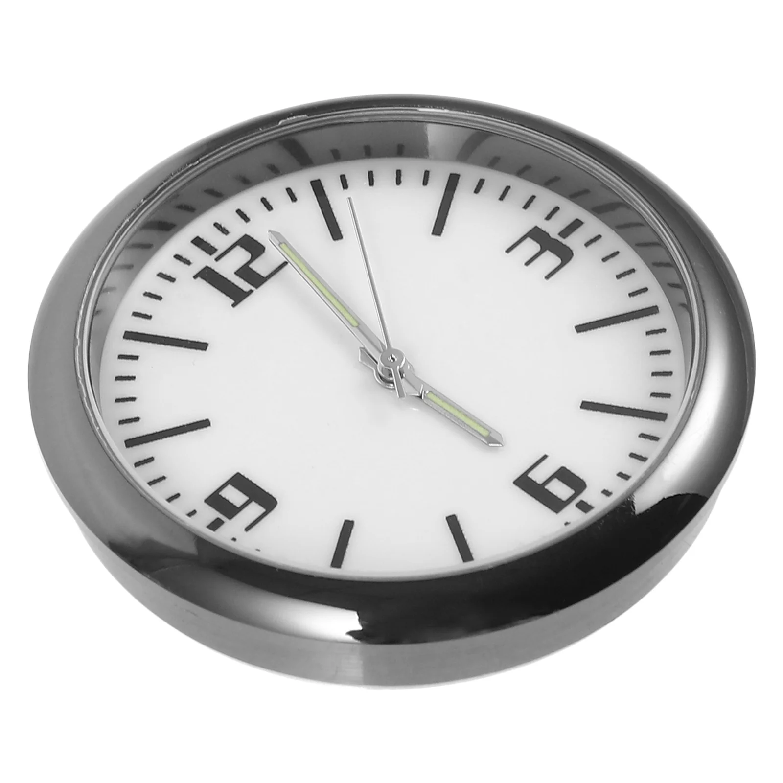 

Mini Electronic Desk Mini Adhesive Dashboard For Car Truck Small Clock Auto Vehicle Metal Interior Decor Clock
