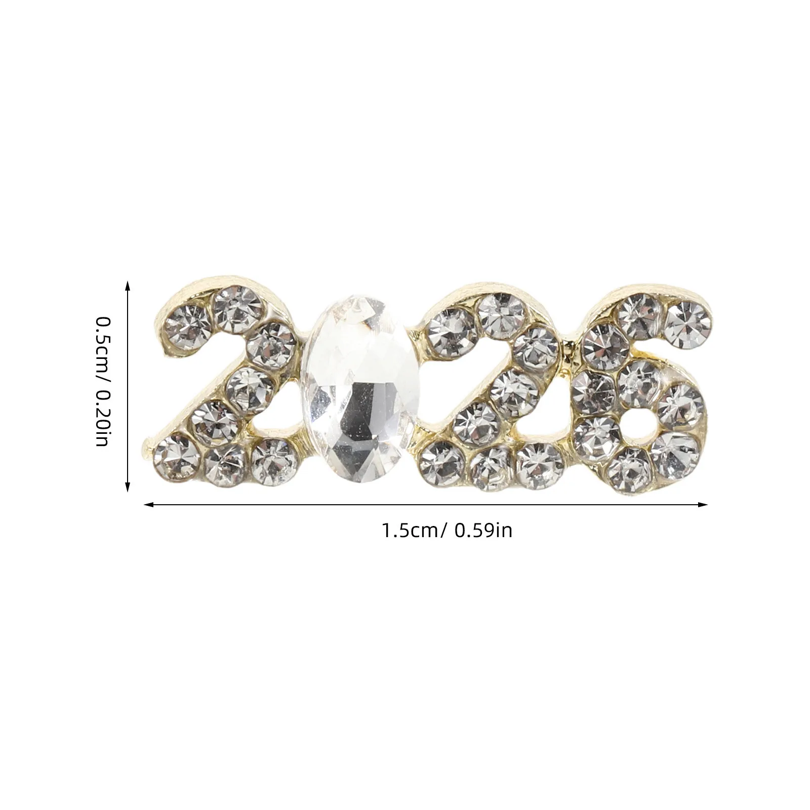 20개 2026 아트 참스 합금 숫자 라인스톤 실버 불규칙 네일 젬 크리스탈 장식 매니큐어 네일 쥬얼리 세트