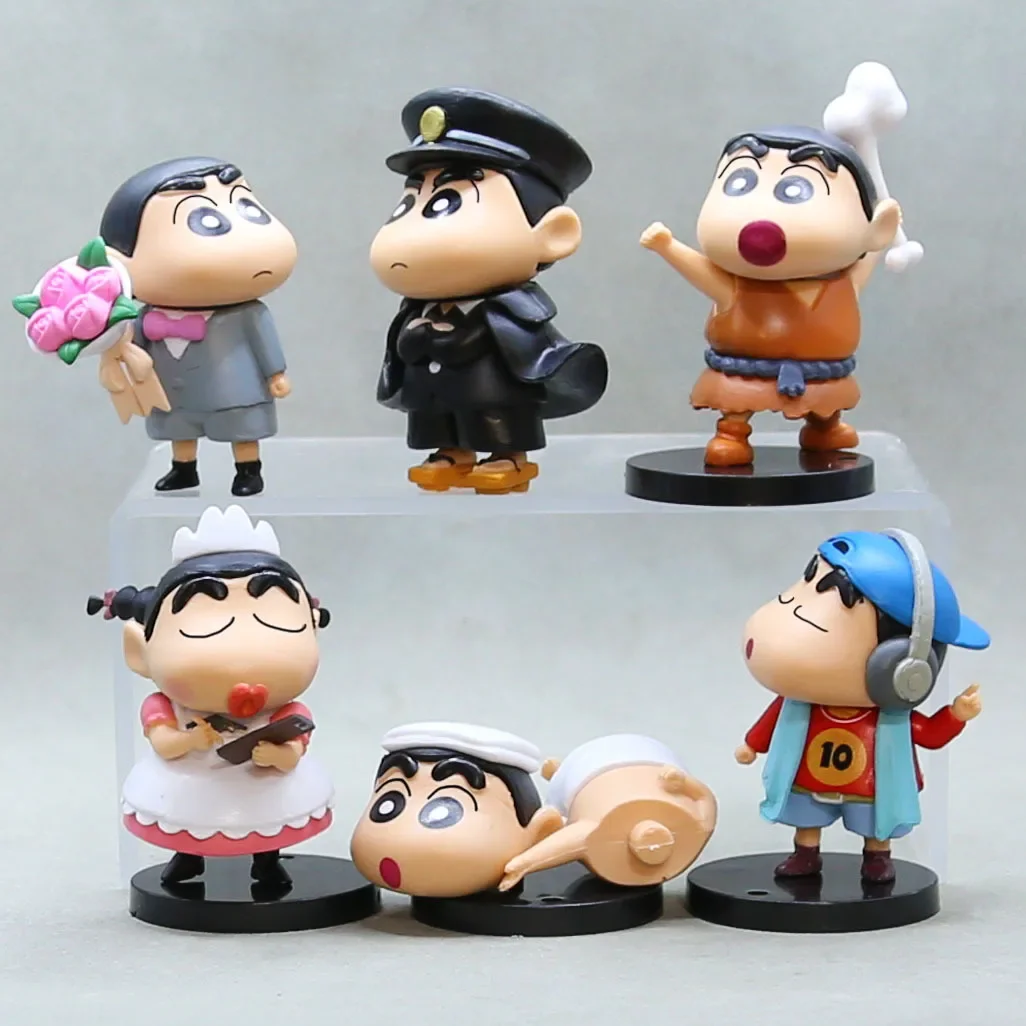 

Новинка 9 см, Аниме фигурки Crayon Shin-Chan, коллекционные модели, украшения для автомобиля, настольные украшения, забавный подарок