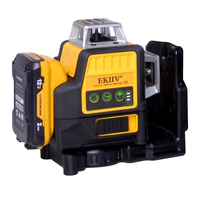 3D 12-Line Laser 360 Rotating Outdoor Indoor Laser Level Green beam of light Rotating Self-leveling Horizontal & Vertical Laser
