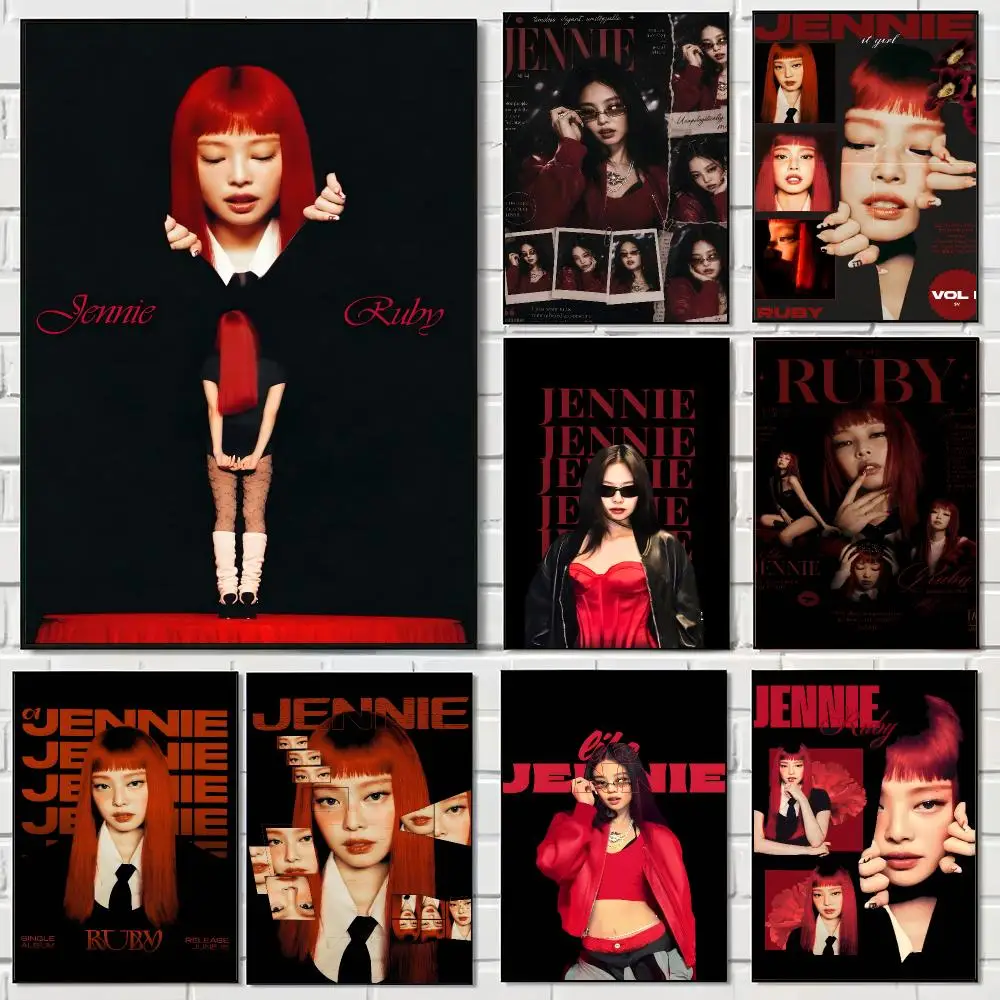 Pop Idol J-JennieS Poster Pegatina artistica HD autoadhesiva impermeable para salon dormitorio