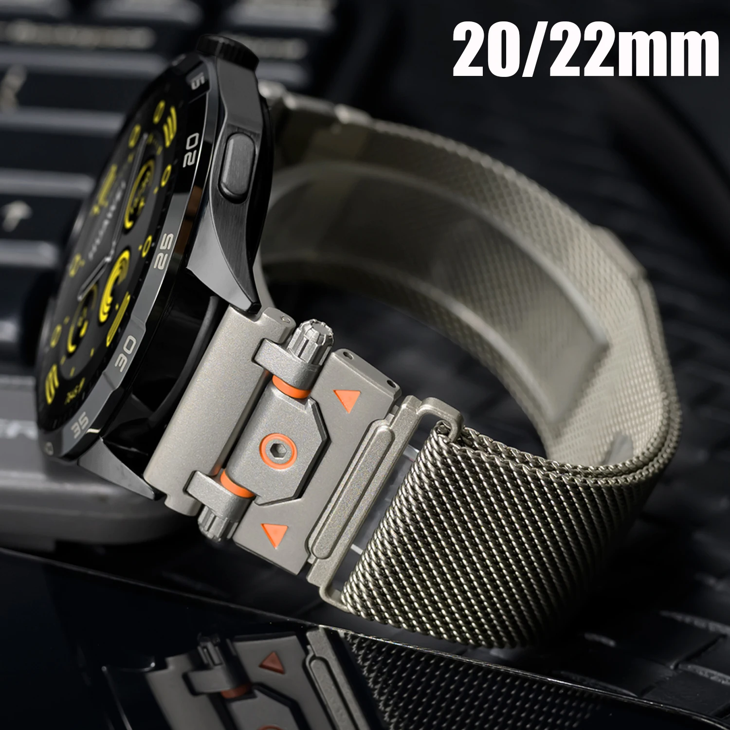 22mm 20mm Milanese Strap For Samsung Galaxy Watch 7 6 5 4 3 Band For Huawei GT7 Pro GT 6 5 4 3 Xiaomi Watch 2 Pro S5 S4 S3 S2 S1