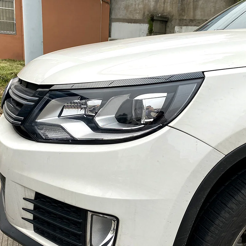 For Volkswagen VW Tiguan MK1 2011 2012 2013 2014 Car Front Headlight Lamp Eyebrow  Eyelid Trim Cover Exterior Modification