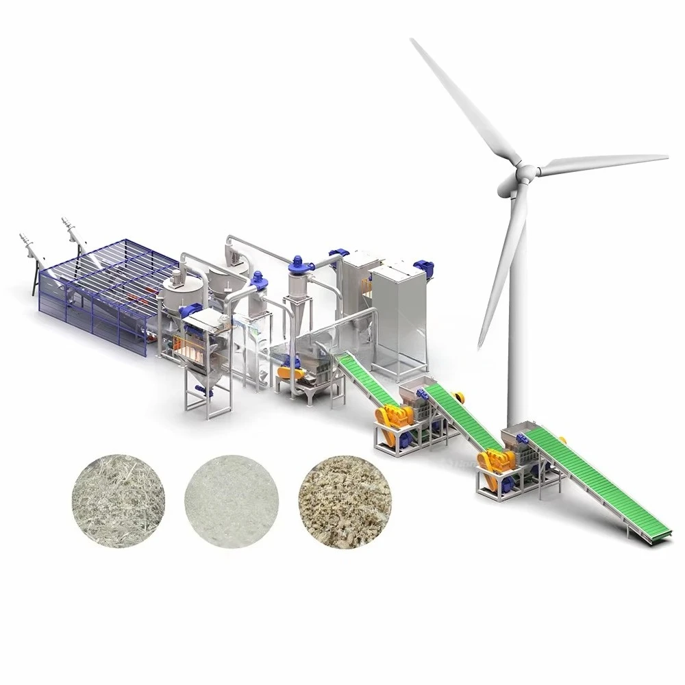 Wind Turbine Generator With Inner Fiberglass Blades Wind Fan Recycle Machine Solution