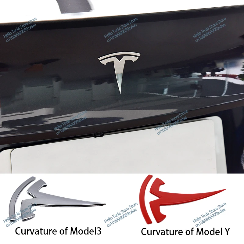 Car Front Bonnet Grill Rear Boot Tailgate Emblem Logo Badge Sticker For Tesla Model X Model S Y 3 Roadster P75D P85D P90D P100D