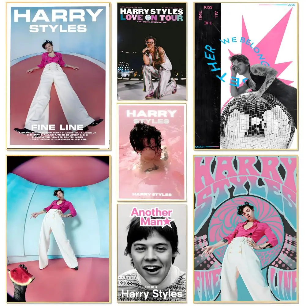 Charismatic Pop Star H-Harry Styles Poster Living Room Bedroom Decorative Print Unframed Decor