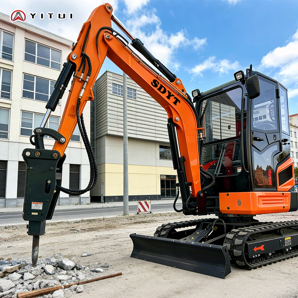 

Новый бюджетный мини-экскаватор-погрузчик 2026 года, 2,6 тонны, компактный инструмент для копания, для домашнего использования