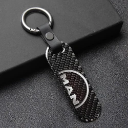 For MAN TGX TGM TGA TGS TGE Far Car Accessories Car Key Chain Key Ring Carbon Fiber Metal Keychain Keyrings