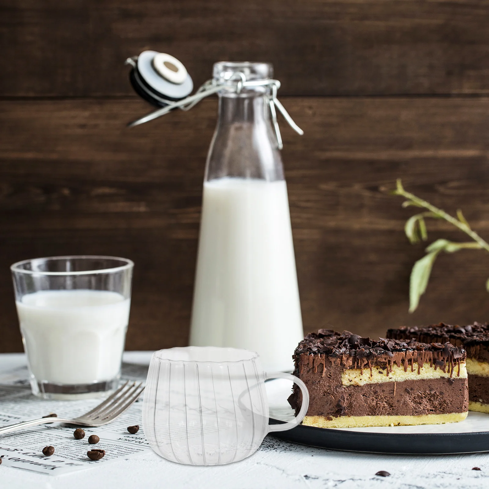 

Glass Coffee Mug Large Clear Glass Cup with Handle Coffee Tea Milk Juice Milk Cup for Home Office Use Water Mug