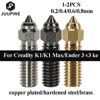 K1 Nozzle Copper Plated Hardened Steel Brass Nozzles For Creality Ender 3 V3  K1 K1 Max CR-M4 3D Printer Nozzle 1.75mm Filament
