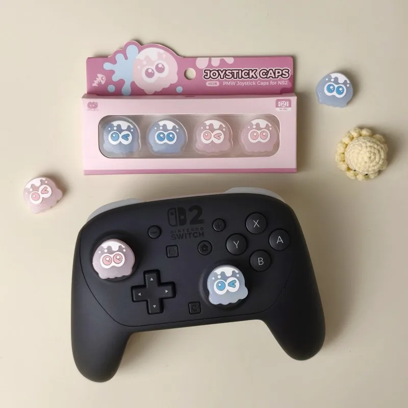 Pmw Original Switch2 Color Octopus Joystick Hat Custom Ns1 Transparent Octopus Joystick Hat 4-Pack Anime Game Accessories