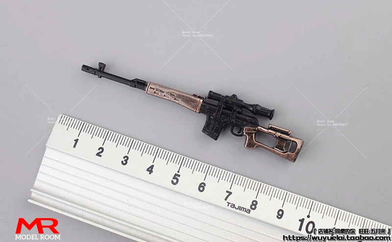 1/12 Scale Mini Sniper Rifle Gun Model AKM M4A1 98K Scene Accessories Fit 6'' Male Female Soldier Action Figure Body