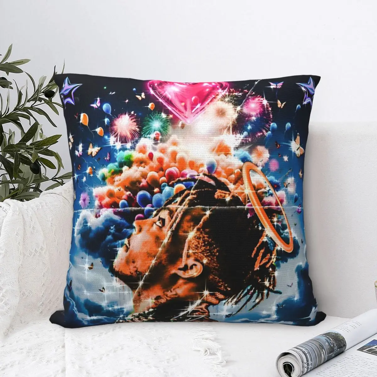 Juice Music Wrld Pillow Cases The Party Never Ends Cushion Cover Custom Zippered Decor Throw Pillow Case Cover for Home 18