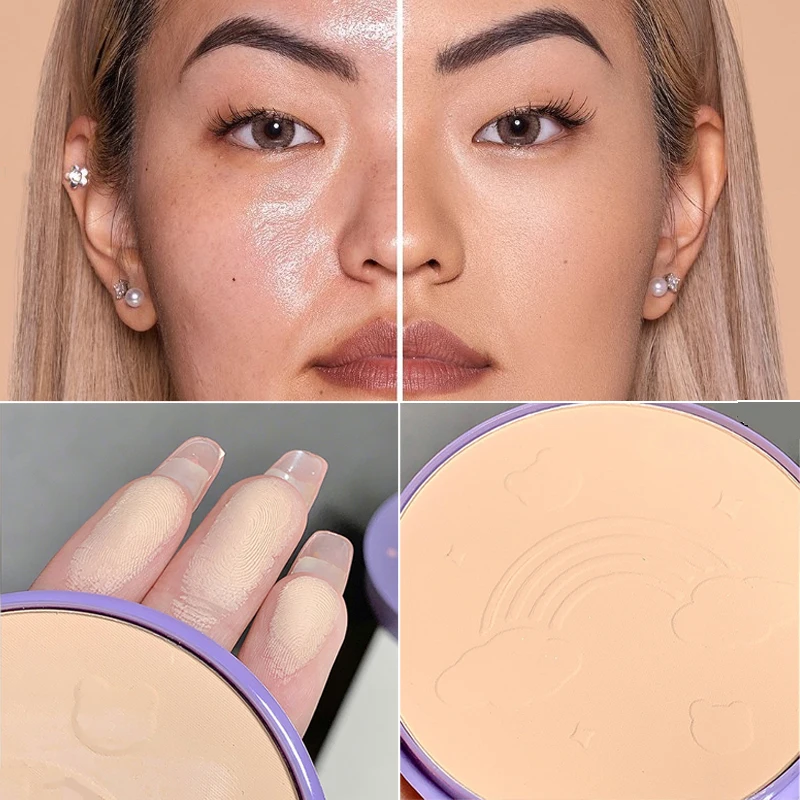 Oil Control Pressed Powder Long-lasting Matte Waterproof Face Setting Powder Smooth Concealer Brightening Loose Finishing Makeup