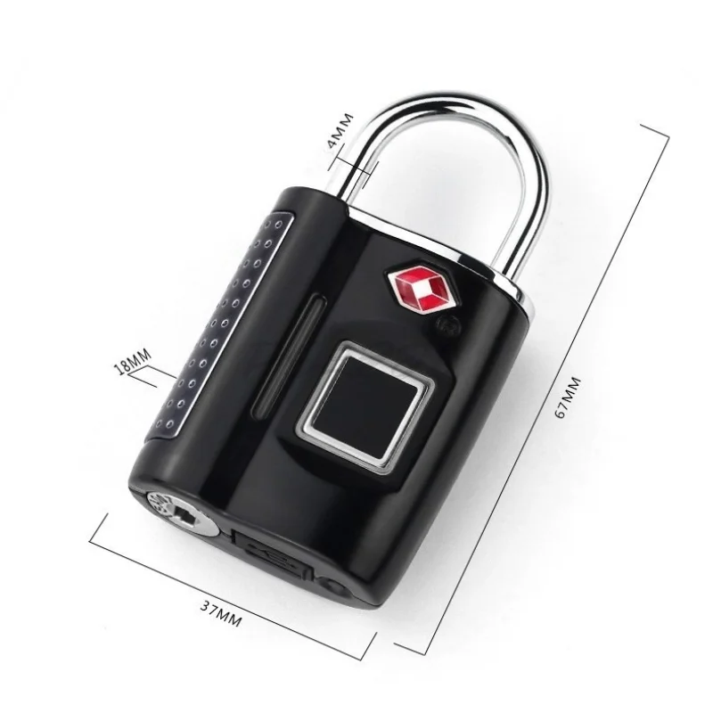 Fingerprint Padlock External Lock Luggage Intelligent Lock Anti-theft USB Charging