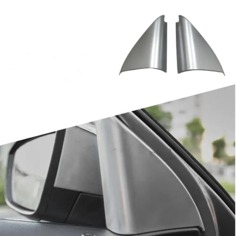 

For Volkswagen VW T-ROC TROC 2018 2019 2020 A Column Lamp Frame Triangle Audio Speak Sound Cover Ring Circle Trim 2pcs