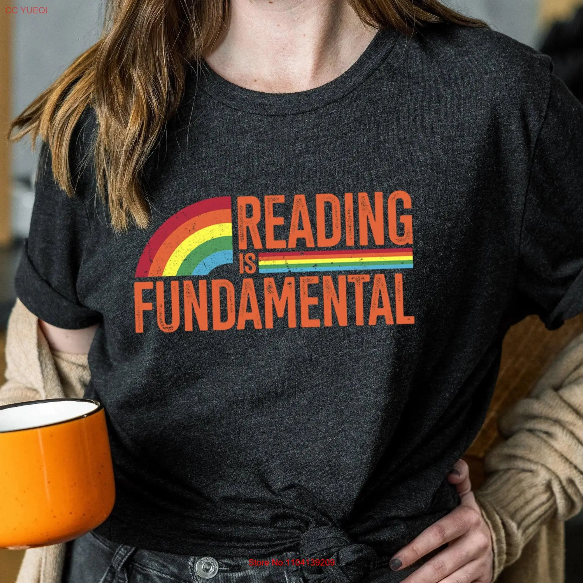 Reading Is Fundamental Geeky Bookworm Poetry Lover Literature T Shirt Librarian Book Nerd Bookish long or short sleeves