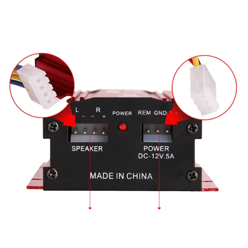 Kinter amplificador de áudio do carro 12v cabo 2 canais mini amplificador estéreo amp subwoofer porta usb mp3 amplificador de áudio do carro