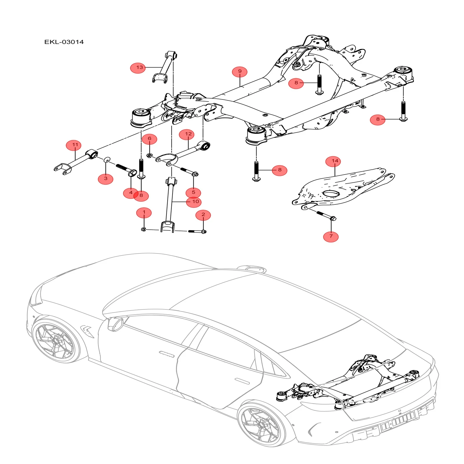 For BYD SEAL Rear Subframe Assembly TA70-2810020AD