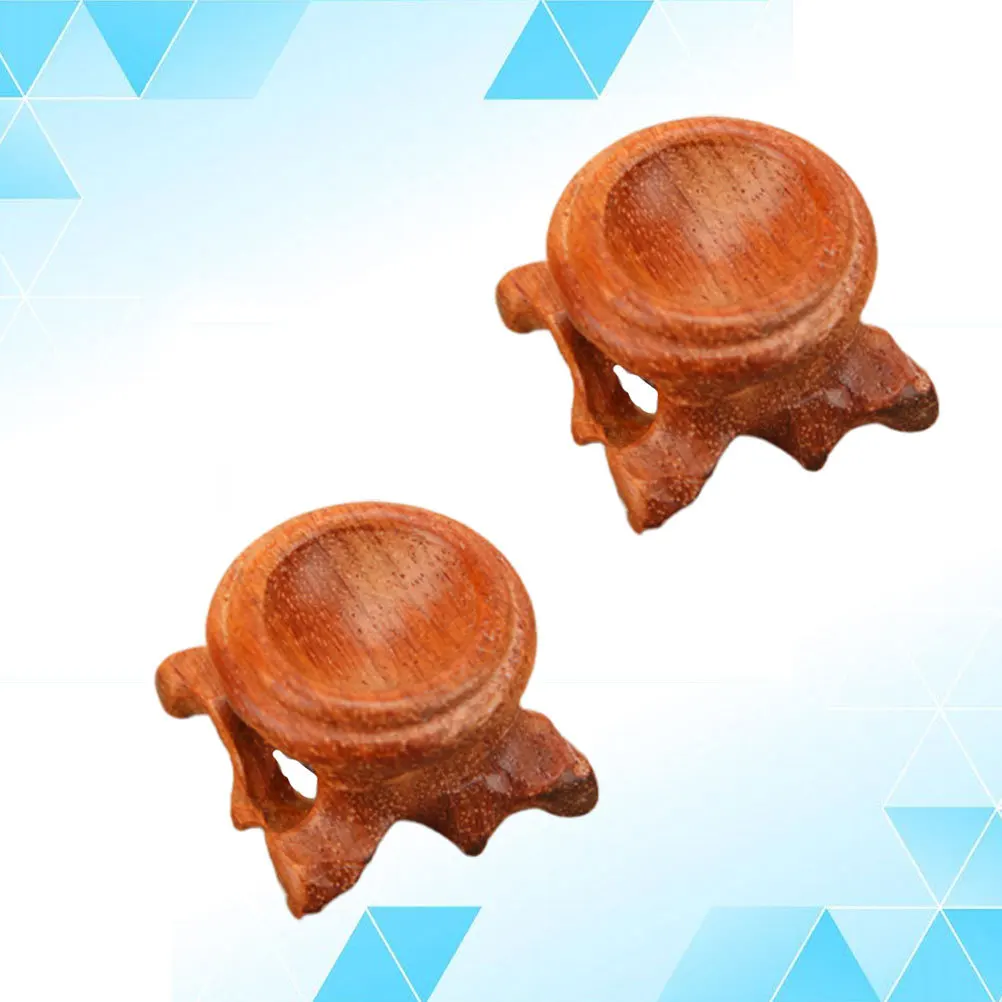 

2pcs Solid Wood Crystal Ball Base Redwood Stand For Round Balls Glass Holder Display Decor Home Hotel Store Santos Rosewood Size