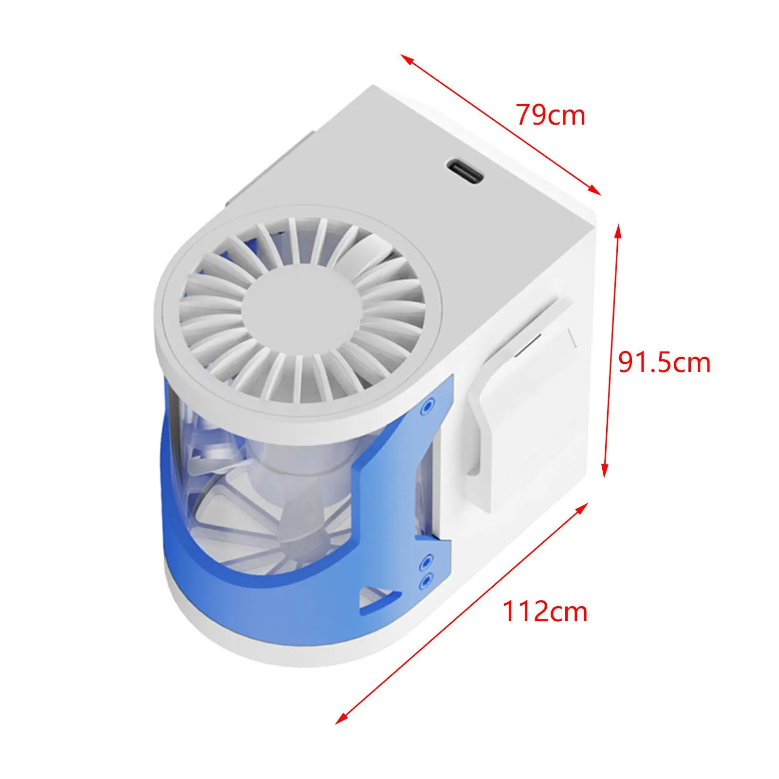 Waist Fan Fast Cooling Adjustable with Multicolored Lights Easy to Use Waist Hanging Fan for Camping Home Cycling Fishing Hiking