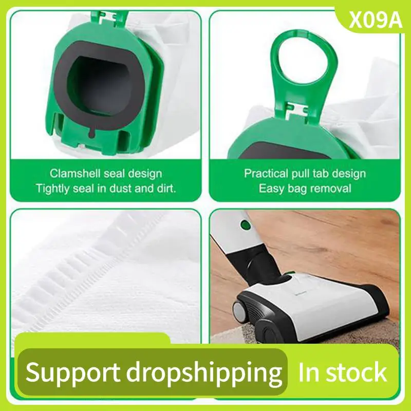 

X09A 4X Vacuum Cleaner Bag For Vorwerk Kobold VB100 FP100 VB 100 FP 100, Vacuum Dust Bag Filters