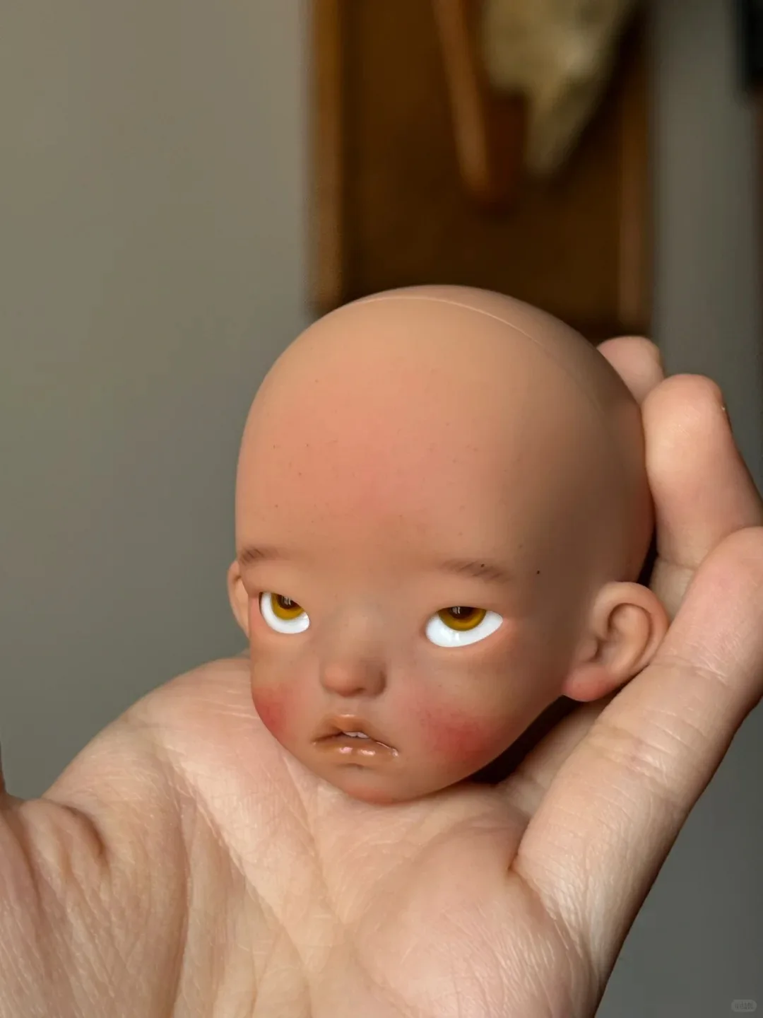 Nieuwe BJD pop 1/6 make-up hoofd te koop enkele kop bailu schattig meisje jongen hoge kwaliteit hars speelgoed cadeau Gewoon het hoofd