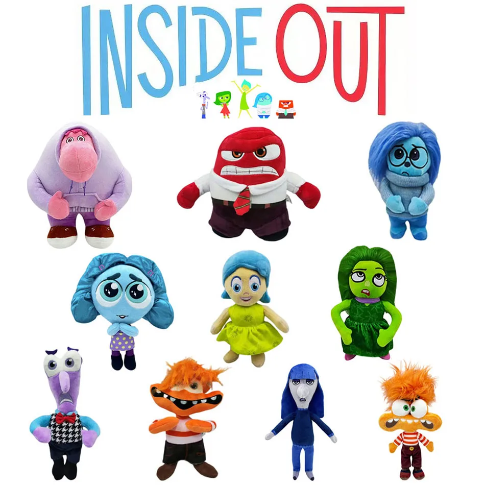 

New Inside Out 2 Plush Anxiety Doll Cute Joy Fear Anger Disgust Sadness Riley Plushish Toys Collection Model Toy Birthday Gift