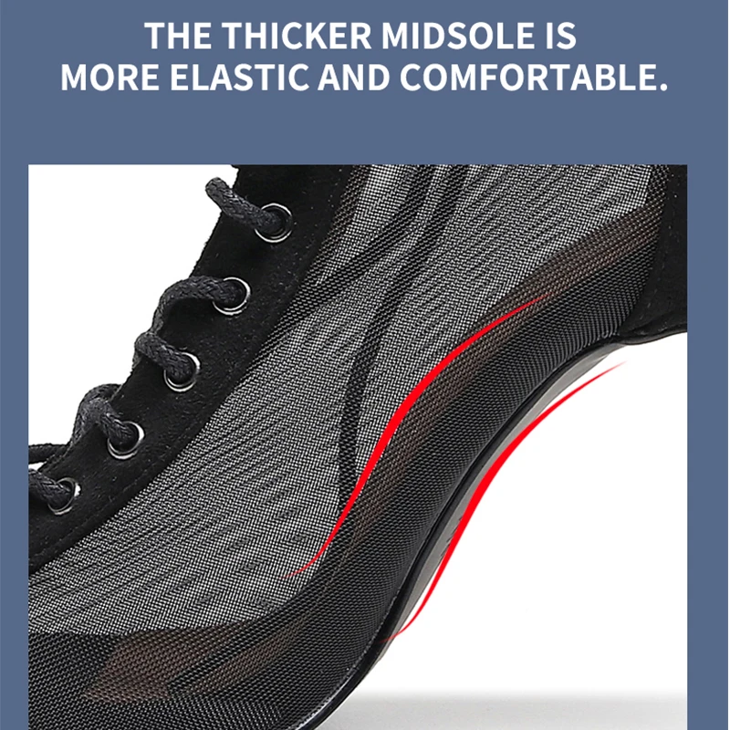 امرأة أحذية الرقص اللاتينية عالية أعلى النساء قاعة الرقص أحذية لينة باطن السيدات التانغو/السالسا شبكة أحذية الرقص عالية الكعب #3