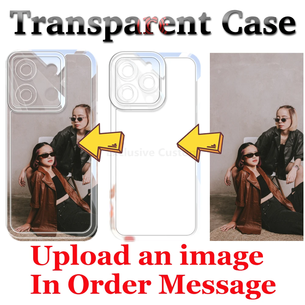 Exclusive Custom Personalized Transparent TPU Phone Case for Xiaomi POCO X5 X4 X3 PRO 5G DIY Cover Customized Design Name Photo image 5