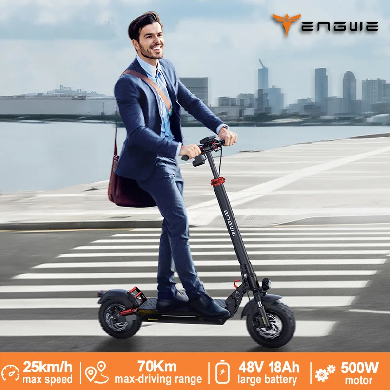 

Складной электронный самокат для взрослых ENGWE Y600, двигатель дальнего действия 70 км, 500 Вт, аккумулятор 48 В, 18 Ач, 10 дюймов, шины IPX5