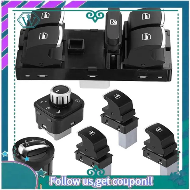 

AA92-6 шт., набор переключателей фар для оконного зеркала 5ND941431B для VW Golf MK5 6 Jetta MK5 Passat B6 Tiguan