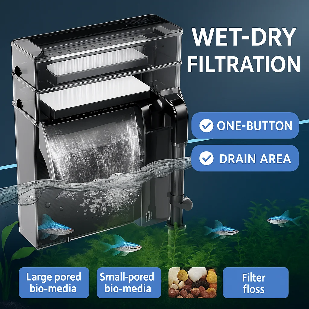 

Настенный аквариумный фильтр с устройством для удаления масляной пленки, подвесной аквариумный фильтр для очистки воды в аквариуме